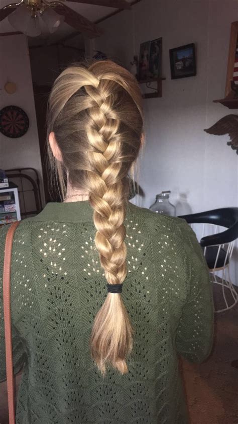 Naturally Blonde Hair French Braided