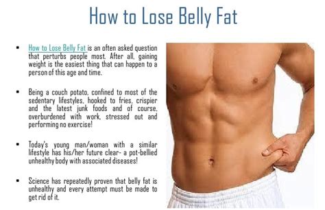 Belly Fat In Men Herbs And Food Recipes
