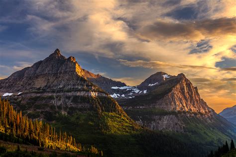 Mount Oberlin Sunset Glacier Natl Park Fine Art Photo Print Photos By