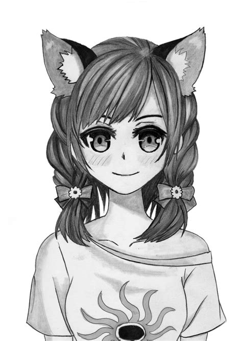 How To Draw A Cute Anime Wolf Girl Anime Drawing Tutorial Anime