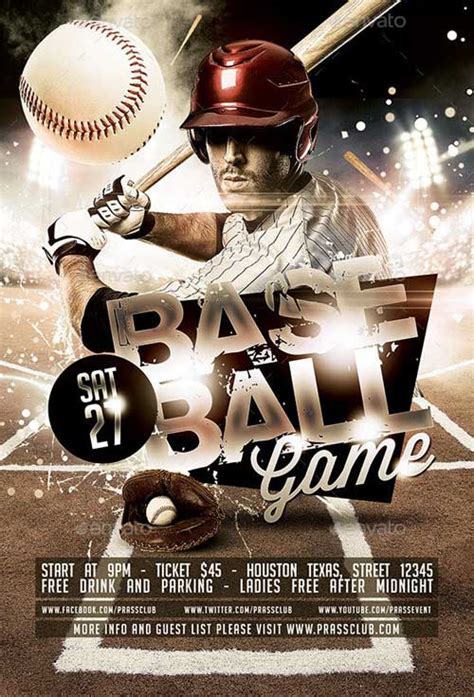 Baseball Game Sport Flyer Template Download Best Flyer Ffflyer