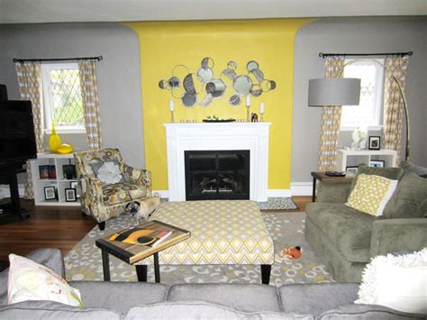 Yellow And Grey Living Roombeautiful Interior Design