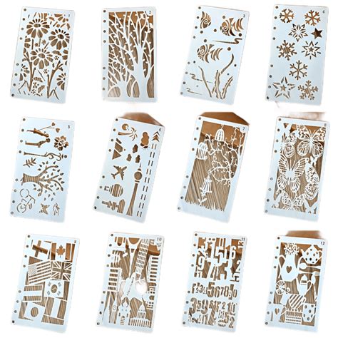 Creative Kids 12 Piece Drawing Stencil Set For Diary And Notebook