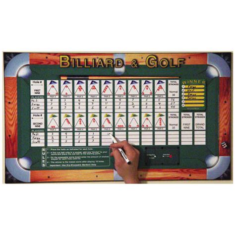 Billiard And Golf Wall Mounted Scoreboard Game
