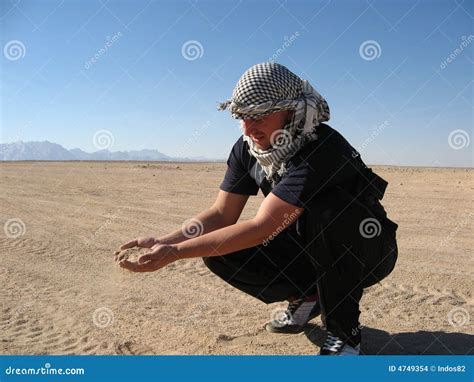 Man In Desert Stock Photo Image Of Nature Outdoor Sand 4749354