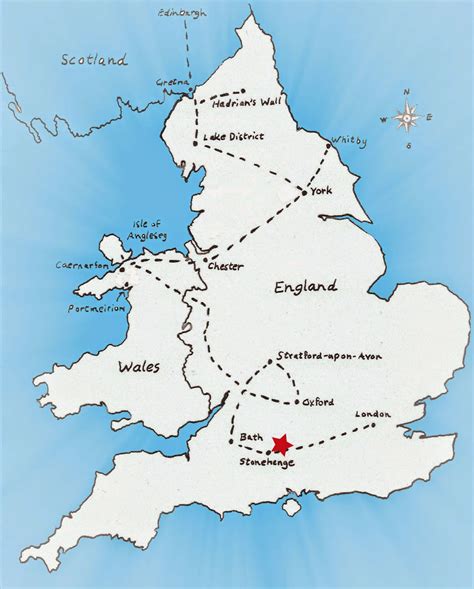 Map Of England Stonehenge Aggie Arielle