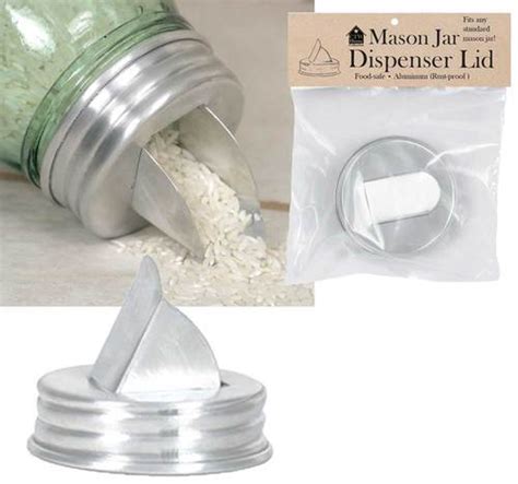 Mason Jar Aluminum Grain Dispenser Lid Fits Any Standard Mason Jar