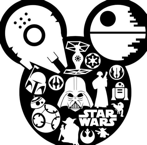 Star War Mouse Ears SVG file | Etsy | Disney silhouette art, Star wars