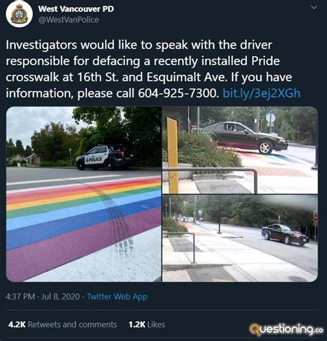 Lgbt Is So Oppressed That Police Investigate Tire Marks On