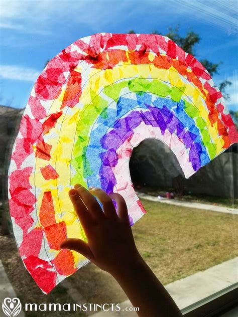 Rainbow Suncatcher Craft Mama Instincts