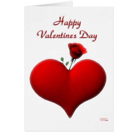 Celebrated every february 14, valentine's day is the perfect time to recognize the unique aspects of all your relationships with a valentine's day card. Happy Valentines Day - rose (blank) Greeting Card | Zazzle