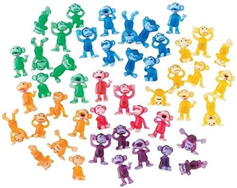 100 Funny Monkeys Tiny Plastic Monkey Figures Bulk Bag 100 Etsy