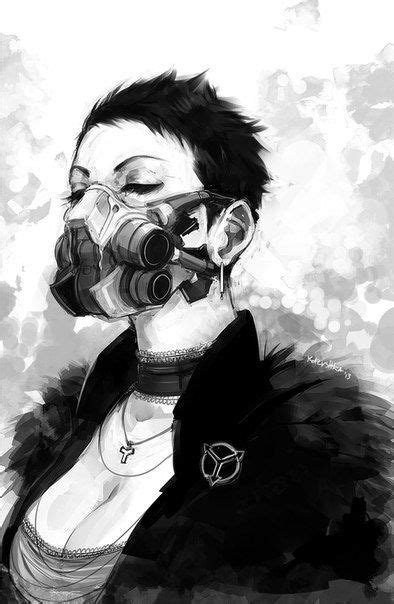 Cyberpunk Girl With Gas Mask Cyberpunk Character Cyberpunk Art Gas