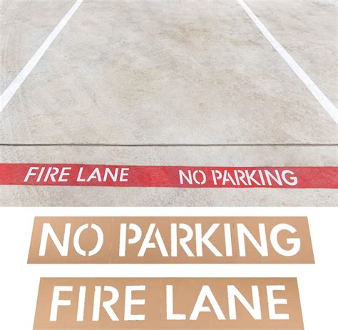 Buy 4 Fire Lane No Parking Pavement Word Letter Stencil Template No