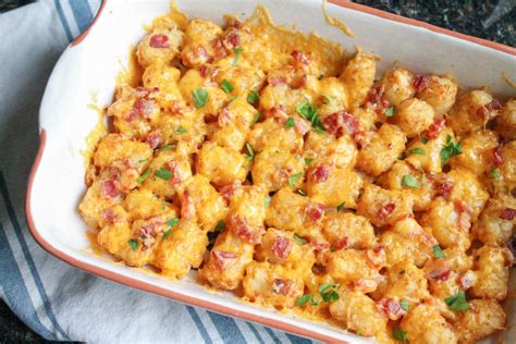 Baked Tater Tots With Bacon And Cheddar Cheese 4 Spanglish Spoon