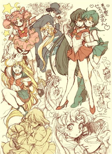Nitako Aino Minako Artemis Sailor Moon Chiba Mamoru Chibi Usa Hino Rei Luna Sailor Moon