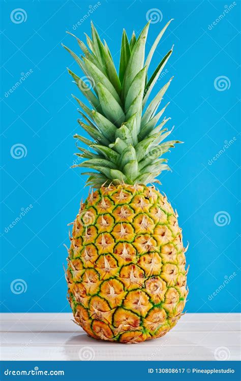 Single Pineapple Isolated Stock Image Image Of Background 130808617