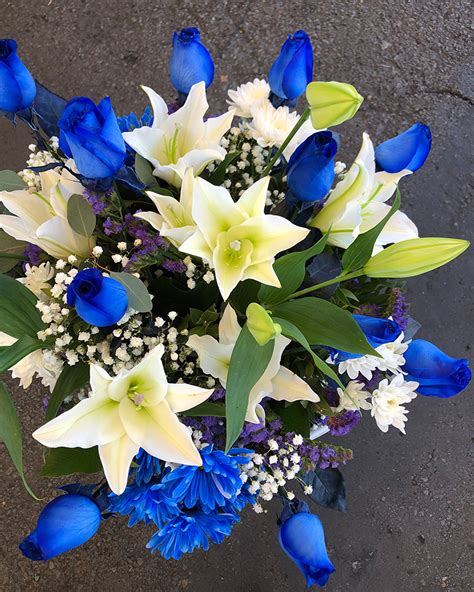 Dozen Blue Rose Bouquet Casablanca Flowers