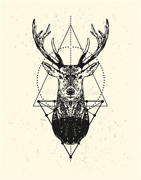 Geometric Deer Head Tattoo Design Tattoo Design