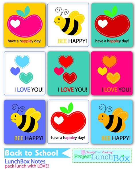 Freebie Project Lunchbox Love Notes Diy Printables Marla Meridith
