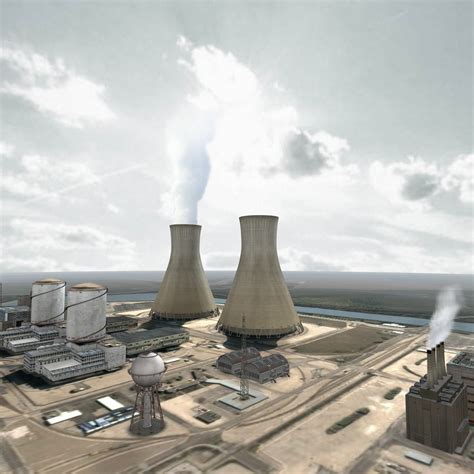 nuclear power plant 3d model