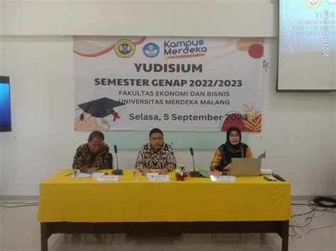 Yudisium Lulusan Feb Unmer Malang Semester Genap Tahun Akademik 2022