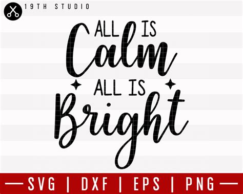 All Is Calm All Is Bright Svg M21f1 Craft House Svg