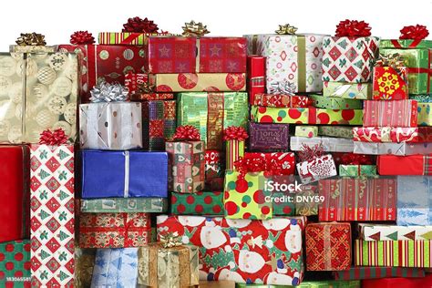 Stack Of Christmas Presents Stock Photo  Download Image Now  iStock
