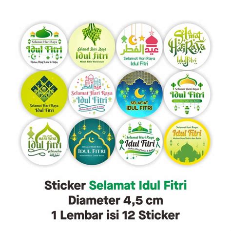 Jual Sticker Label Ucapan Selamat Idul Fitri Stiker Segel Bingkisan