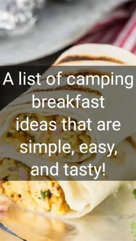 List Of Camping Breakfast Ideas That Are Simple Easy And Tasty