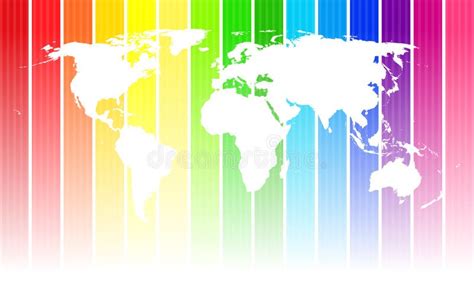 World Map Rainbow Colors Stock Illustrations 781 World Map Rainbow