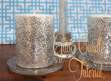 Diy Glitter Candle Tutorial Polka Dot Wedding