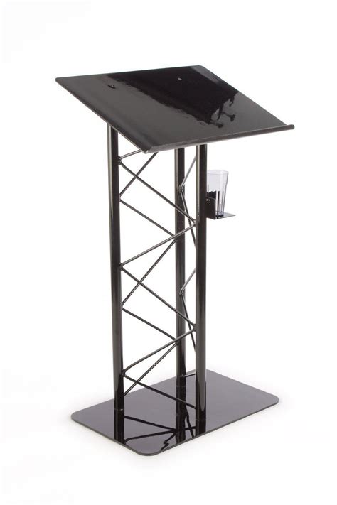 Metal Truss Lectern Podium Economy 3 Post Straight Color Black