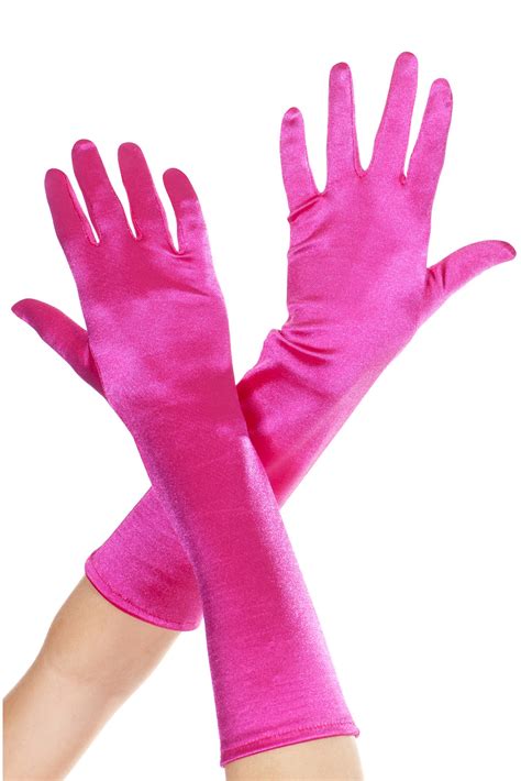 Long Pink Satin Gloves Images Gloves And Descriptions Nightuplife