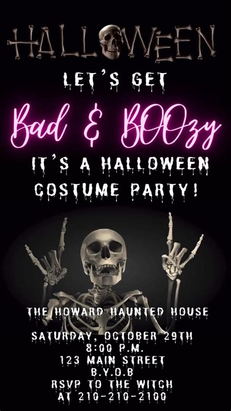 Halloween Video Invitation Bad And Boozy Halloween Party Invite [video] [video] In 2022