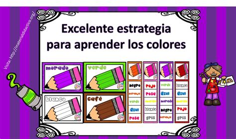 Excelente Estrategia Para Aprender Los Colores Material Didáctico Y