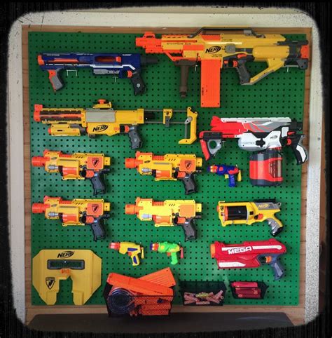 Have a bunch of nerf guns laying around and want to get them out of the way and also add an awesome nerf gun rack to your. Pin on Job Done!