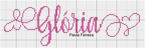 Gloria Math Female Names Monogram Alphabet Cross Stitch Letters