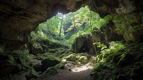 在植被和樹木茂密的樹木繁茂的地區洞穴 洞穴 大阪市民森林kurond Enchi高清攝影照片 植物背景圖片和桌布免費下載