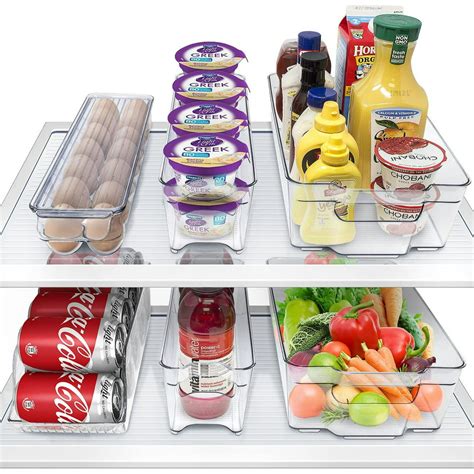 sorbus fridge bins and freezer bins refrigerator organizer stackable food storage containers bpa