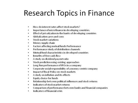 Review Of Finance Related Research Topics References Funaya Park