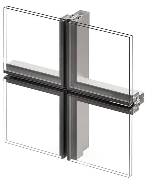 St 52 All Glass Curtain Wall Facade System With Excellent Thermal