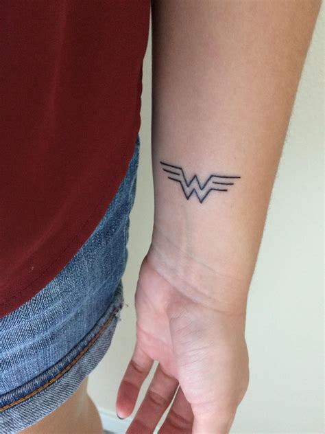 Wonder Woman Logo Wrist Tattoo