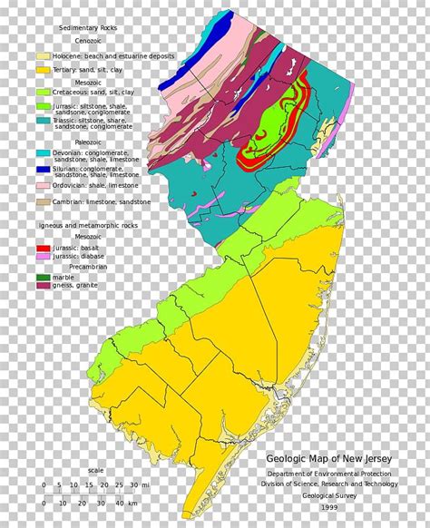 New Jersey Atlantic Coastal Plain Landform Map Geology Png Clipart