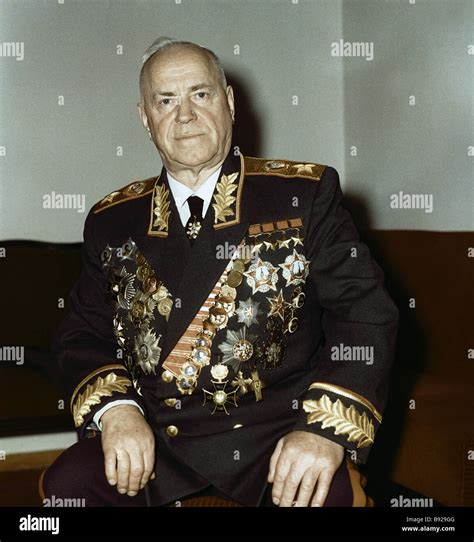 Mariscal De La Unión Soviética Georgy Zhukov 1896 1974 Fotografía De