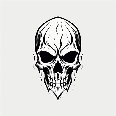 Premium Ai Image Old School Skull Graphic