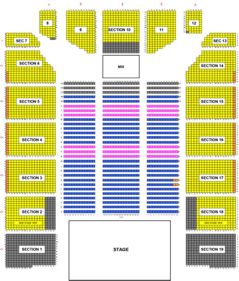 Event Center Arena Seating Chart Provident Credit Union Event Center