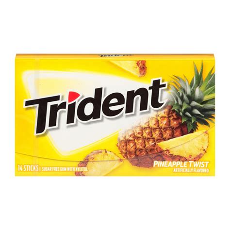 Trident Pineapple Twist Gum 27g 14pc 12ct Mad About Candy