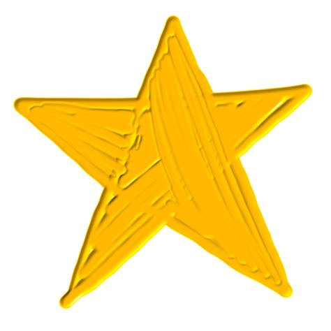 Yellow Star Painted 23451018 Png