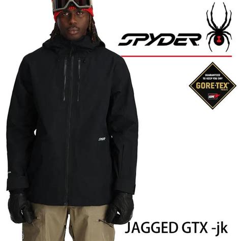 23 24モデル Spyder スパイダー ゴアテックススキーウェア Jagged Shell Jacket ジャケット Black